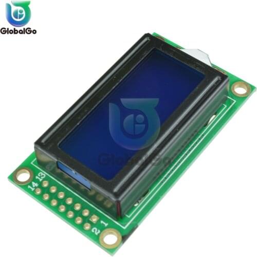 LCD Module Blue Yellow Screen IIC/I2C 0802 for arduino 0802 LCD 8 x 2 Character Display Screen 5V