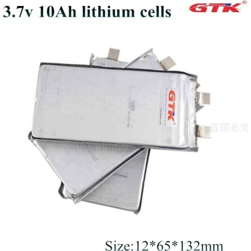 10pcs Brand 3.7v 10Ah polymer cell batterie lithium 10000 mah lipo 10ah 30A current for diy pack battery 36v 10ah not lifepo4