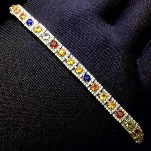 100% Natural And Real Sapphire Bangle Free shipping Real natural sapphire Bangle