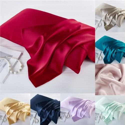 100% Nature Silk Zipper Design Pillowcase Cover Pillow Case for Home Bedroom Hotel Pillows Cover Pink Soft