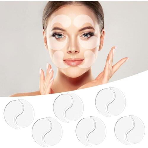 The New High Quality 12Pcs Reusable Waterproof Silicone Anti-wrinkle Eye Pads Flattening Patches Skin-Friendly Eye Kit