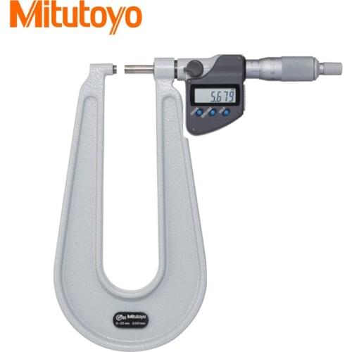 389-251-30 0-25mm Mitutoyo Sheet Metal Micrometer Measure Cnc Tool 0.001mm