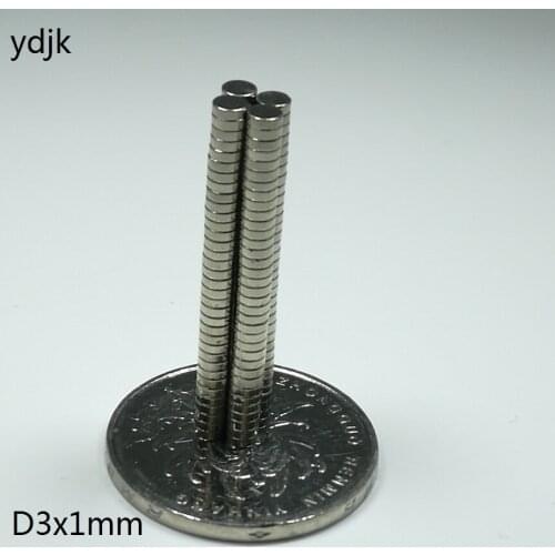 500PCS/LOT Disc magnet 3*1 N35 strong NdFeB Rare earth permanent magnet 3x1 Neodymium magnet 3 X 1 for speaker