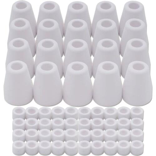 60pcs PT-31 JG-40 WSD-LG40 Plasma Cutter Consumables Alumina Ceramics Shield Cup 18204 & Gas Ring 18785