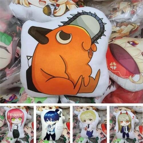 Anime Chainsaw Man Makima Hayakawa Aki Power Pillow Doll Women Men kawaii Cartoon Hu Tao Zhong Li Barbatos Cosplay Plush Accesso