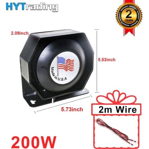 1pc 12V 200W Special Signals Car Warning Alarm Police Siren Horn Loud Speaker with MIC System Car Signal For Police Car