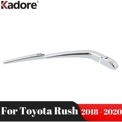 For Toyota Rush 2018 2019 2020 ABS Chrome Rear Window Wipers Overlay Cover Trims Car Tail Wiper Strip Accessories