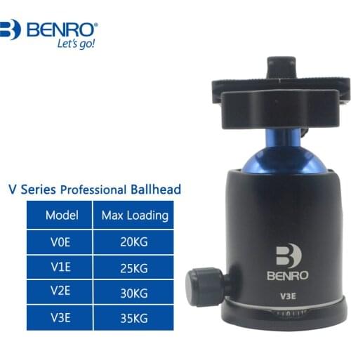 BENRO V0E V1E V2E V3E Ballhead Professional Aluminum Ball Head For Camera Tripod With Quick Release Plate Free Shipping
