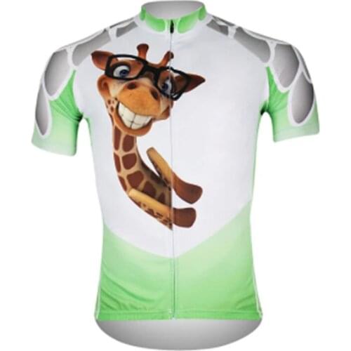 Childrens Cycling Clothing Cartoon Giraffe Racing Mountain Bike Cycling Jersey Motocross Mtb Motorcycle Bmx Shirt Bike Clothes