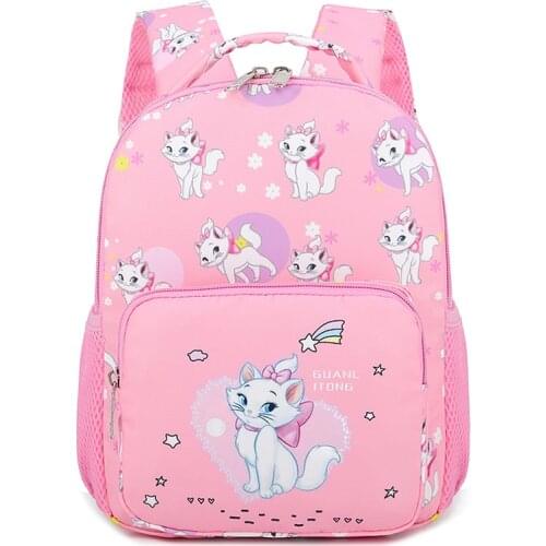 Children Cartoon Kindergarten School Bags Pink Lovely Cat Backpack Fashion Girls Travel Bags 1-3years Old Kids Mochilas