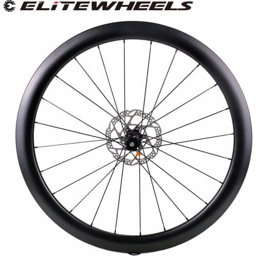 ELITEWHEELS 700C Gravel Carbon Wheeslet 50mm Depth 28mm Width Wheels Center Lock 6 Bolt Lock Hub 24-24H For Cyclocross Cycling