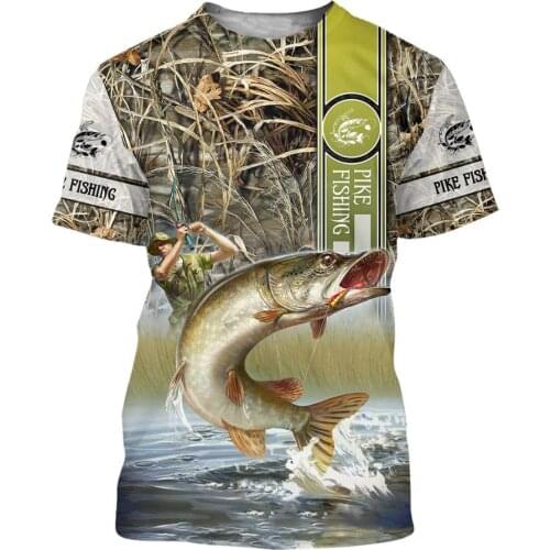 Fishing and Deer Hunting 3D Printed men t shirt Harajuku Fashion Short sleeve shirt summer street Casual Unisex tees tops DY001