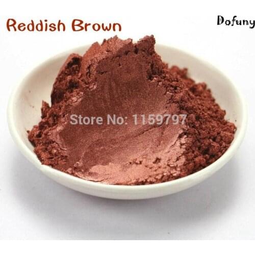 Red brown mica effect pigment, nail polish pigment, DIY eyeshadow makeup powder, Pearlescent powder for car coating