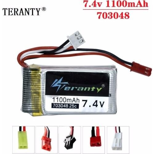 7.4v 1100mah 703048 Lipo Battery For MJXRC X600 U829A U829X X600 F46 X601H JXD391 FT007 RC toys Lipo Battery 7.4V 1000mAh 1pcs