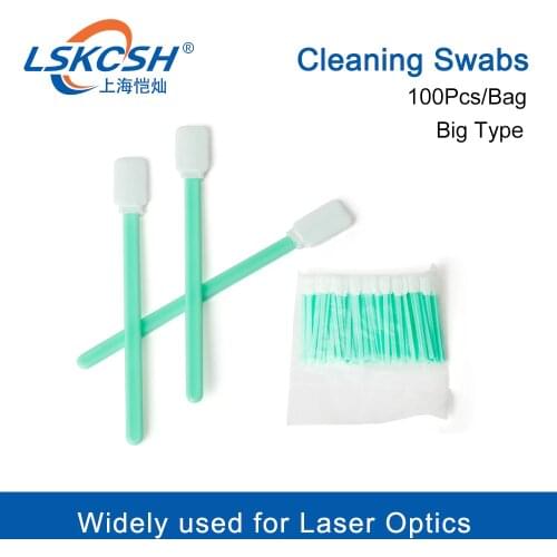 LSKCSH High quality 100pcs/ pack non-woven cotton laser cleaning swabs for fiber laser protection windows/Protective lens/glass