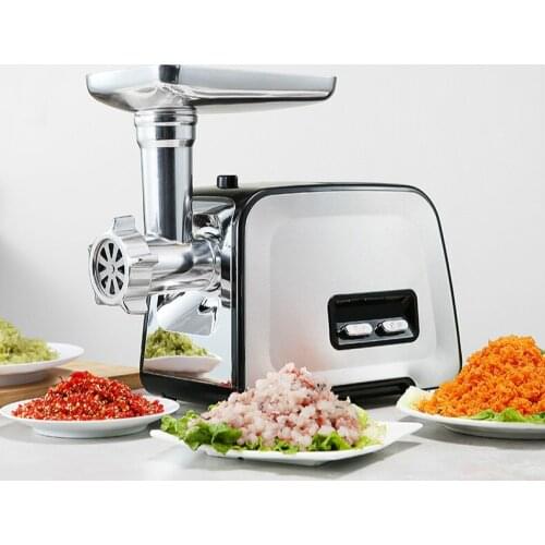 Meat Grinders Household electric meat grinder small stainless steel multi-function stir broken machine chopped garlic food NEW