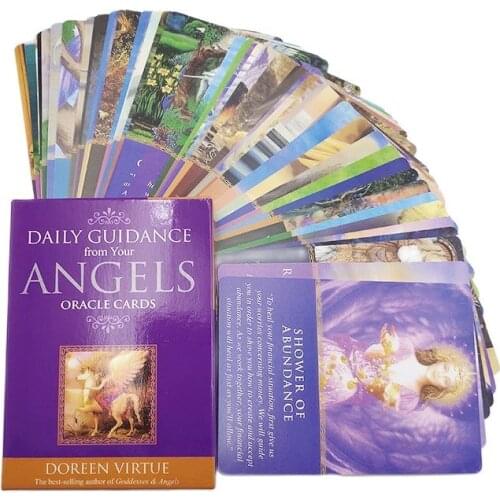 Angels Oracle Cards Deck Fate Board Game Tarot Playing Card Deck Games Mysterious Divination For Party Personal Entertainment