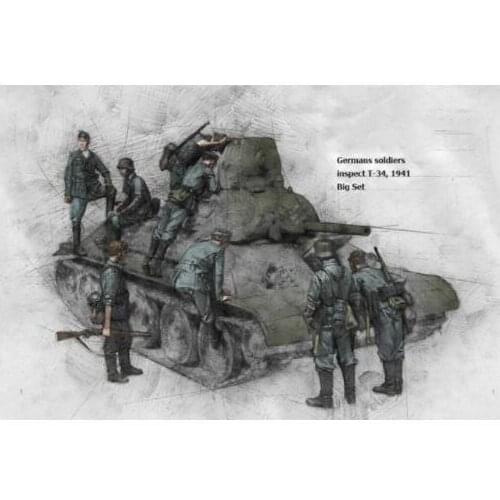 New Unassembled 1/35 Soldier Summer check 8 man Resin Kit DIY Toys Unpainted resin model