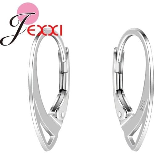 Wholesale 50Pairs DIY Making Jewelry Earring Hook Findings 925 Sterling Silver Accessory Part Components Brass Lever