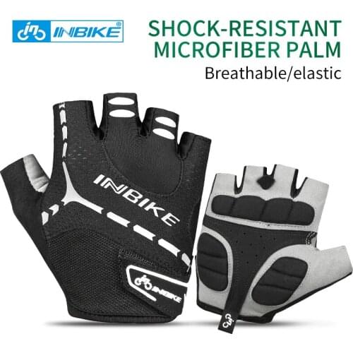 INBIKE Unisex Men Women MTB Bicycle Half Finger Gel Pad Cycling Mountain Bike Rding Gloves