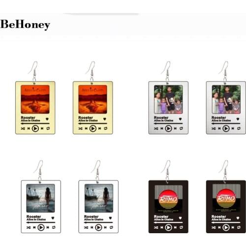 Custom Spotify playlist earrings and necklaces and clip ons