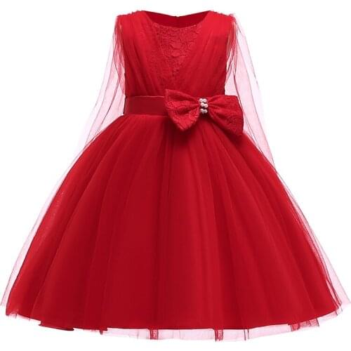 Christmas Elegant Tutu Dress For Girls Lace Kids Dresses For Girls Birthday Party Princess Children Costume Evening Party Gown