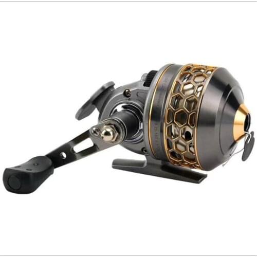 Slingshot Stainless Steel Fishing Reel Outdoor Archery Built-in Double Rocking Fully Enclosed Fishing Boat Fishing Accessories