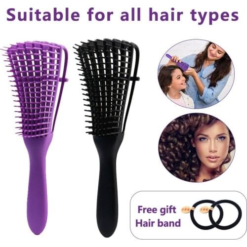 Detangling curly Hair Brush Massage Wet Hair Comb Detangler Hairbrush 2a to 4c Kinky Wavy/Curly/Coily/Wet/Dry/Oil/Thick Hair