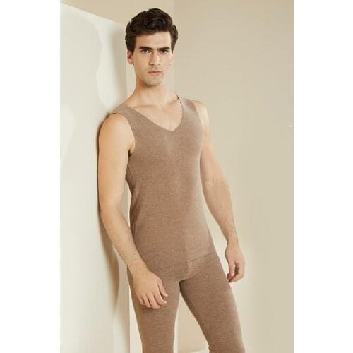 SHUCHAN Under Armour Winter Vest Wool Cotton Regenerated Cellulose Tank Top Mens Underwear Bayer Acrylic Fiber Thermal Underwear