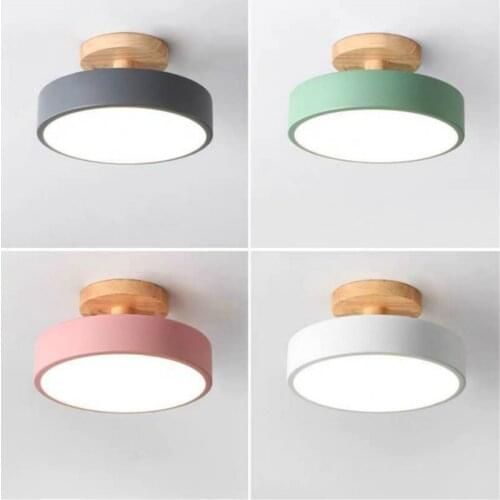 Modern Led Ceiling Lights Nordic Wood Indoor Lighting Fixture Luminaire Kitchen Living Bedroom Bathroom Lights Home Decor Lamps