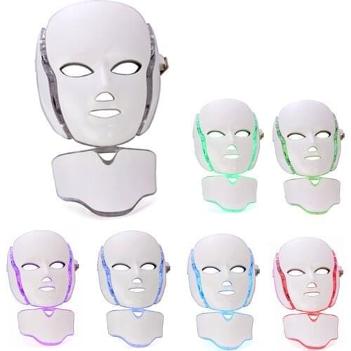 Led Mask 7 Colors Led Facial Mask Photon Therapy Face Mask Light Therapy Skin Rejuvenation Therapy Wrinkle Acne Tighten Skin Too