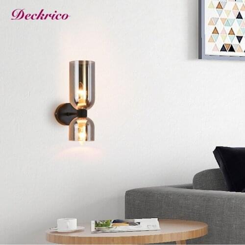 Retro Nordic Led Wall Lamp For Bedside Dining Room Luminaire Living Study Bathroom Aisle Porch Light Simple Glass Hotel Corridor