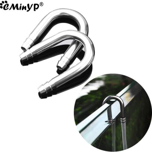U Shape Aquarium Air Tube Connector For Co2 Diffuser Oxygen Pump System Stainless Steel U Type Tube Fish Tank Accessories