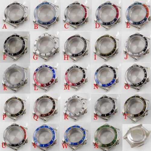 High Quality Watch Case For Japan NH35 NH36 No Cyclop Seeing Back Screw Back Sapphire Crystal Unidirectional Bezel