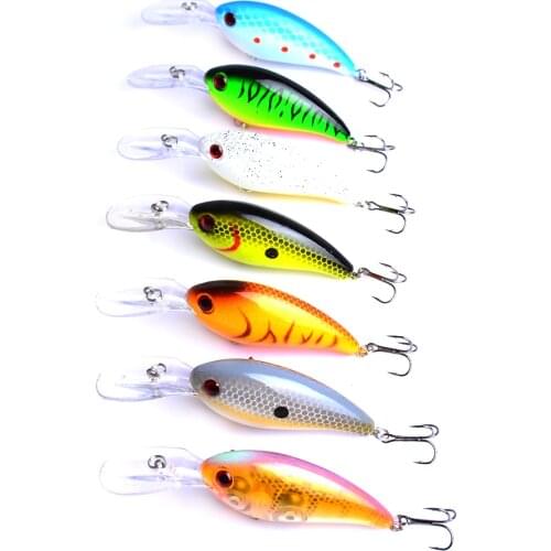 YUZI 7Pcs 10CM 14.4G plastic bait lure Fake bait Fishing lure High quality fishing gear 6# hook YG002