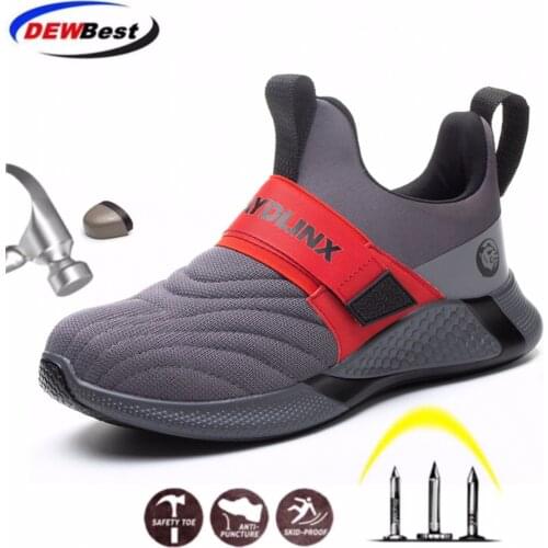 Steel Toe Safety Shoes Men Women Breathable Mesh Industrial & Construction Puncture Proof Work Boots Shoes Protective Footwear