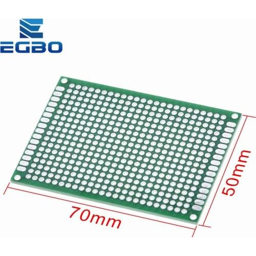 1PCS EGBO Double side Prototype PCB Tinned Universal board 5x7 5*7cm green