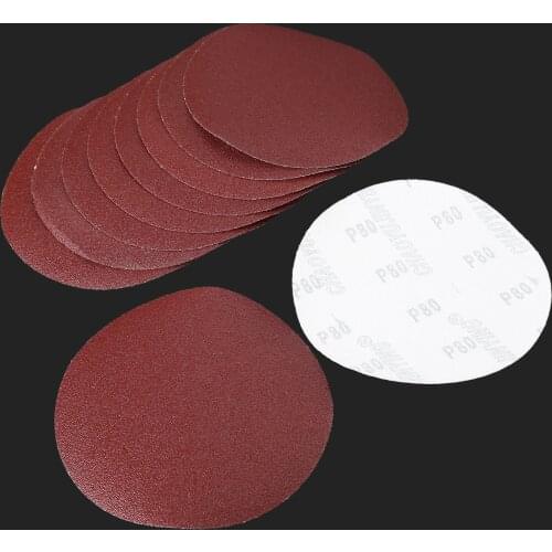 10Pcs 6inch 150mm Round Sanding Disc Sandpaper Disk Sand Sheets Grit 80/120/240 Hook & Loop Polishing Pad for Sander Grits