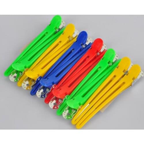 12pcs Colorful Sectioning Clamp Professional Hairdressing Salon Sectioning Clips Clamps Hair Grip For Salon Home