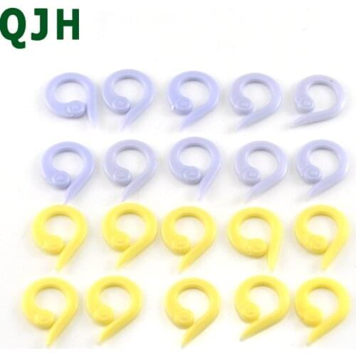 50pcs color lock stitch mark lock needle and needle hook plastic ring mark crochet lock tool craft RX094