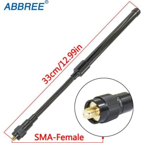 ABBREE AR-148 Gooseneck 144/430MHz SMA-Female Tactical Antenna for Kenwood BAOFENG UV-5R UV-82 UV-S9 BF-888S Walkie Talkie Radio