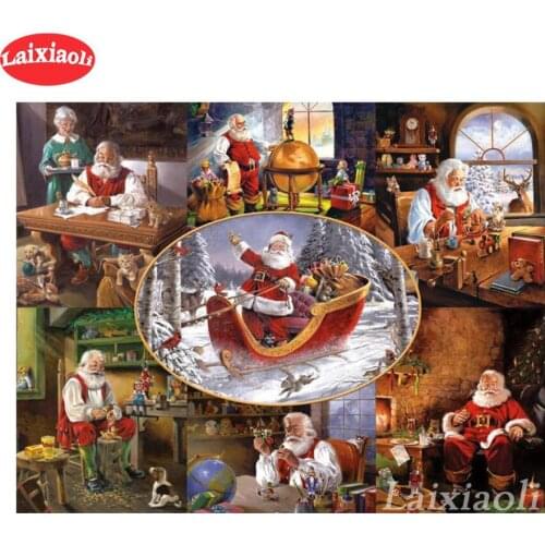Christmas Eve Santa DIY diamond painting cross stitch diamond full mosaic diamond embroidery full square/round drill handmade