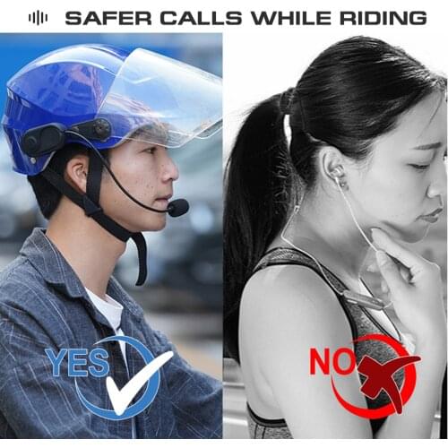Wireless Motorcycle Bluetooth Headset Waterproof Music Call Control