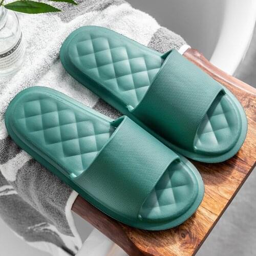 Summer Indoor Silent Home Shoes Female Four Seasons Suitable For Bathroom Bath Sandals EVA Integrated Non-Slip Couple Slippers