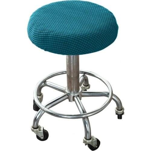 Chair Slipcover Elastic Stretchable Polyester Round Washable Stool Cushion for Home