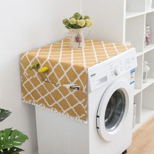 Modern Geometry Fridge Cover Single Doble Door Refrigerator organizer Household Decor Drum Washing Machine Cover Dust Cover