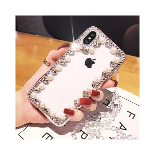 For IPhone 12 11 Pro Max X XS Max XR 7 8 Plus Case Covers Rhinestone TPU+PC Back Phone Jewelled Covers for Iphone 6 6S Plus Capa