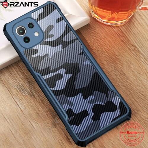 Rzants For Xiaomi Mi 11 Lite Xiaomi Mi 11 Case Camouflage Military Casing Small Hole Shockproof Ultra Slim Thin Phone Cover
