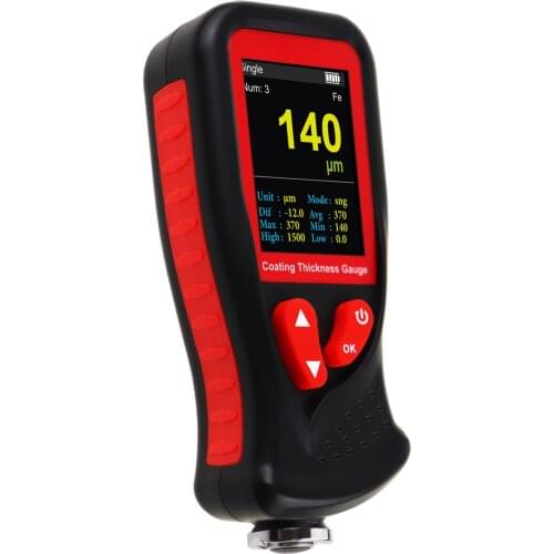 Digital Car Backlight Thickness Meter Tester Coating Gauge Data Storage HD Colored Meter Data Storage Basic Zero Calibration