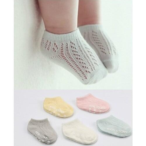 Children Summer Cotton Socks Boy Girl Baby Infant Ultrathin Breathable Solid Mesh 1-12t Teens Kids 3 Pairs/lot